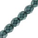 Czech Fire polished faceted glass beads 4mm Snake color Jet petrol blue